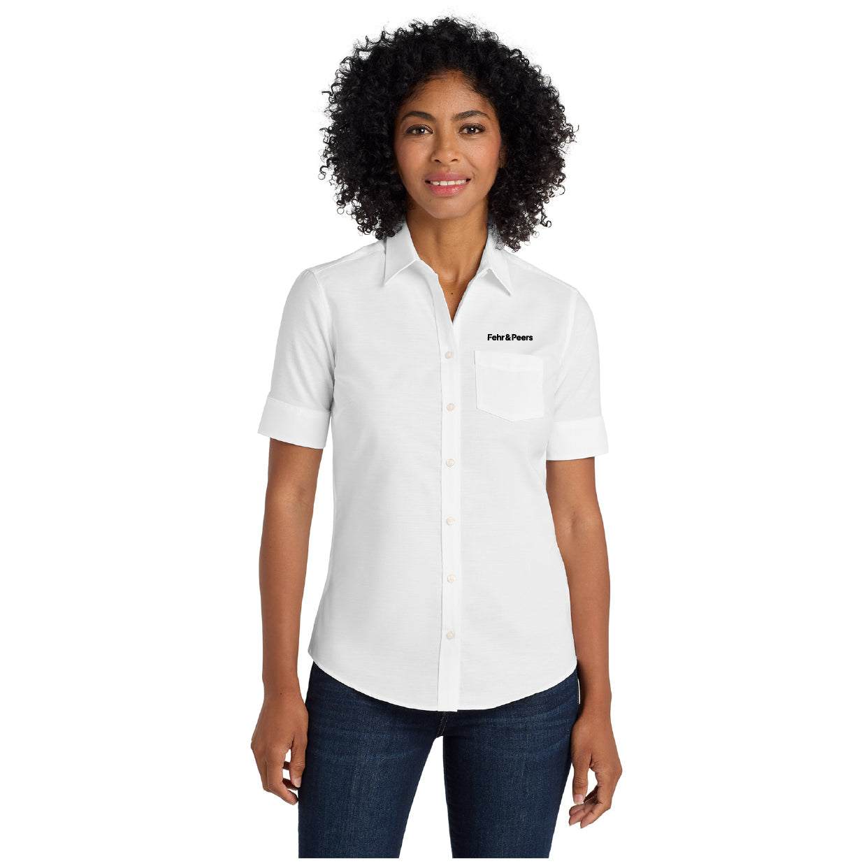 Port Authority® Women's Short Sleeve SuperPro™ Oxford Shirt