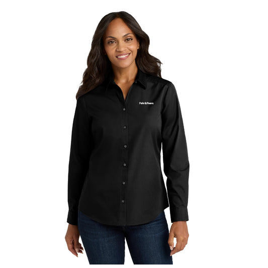 Port Authority® Women's Long Sleeve Carefree Poplin Shirt