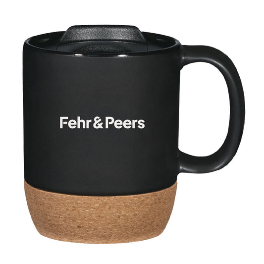 14 Oz. Cork Base Ceramic Mug