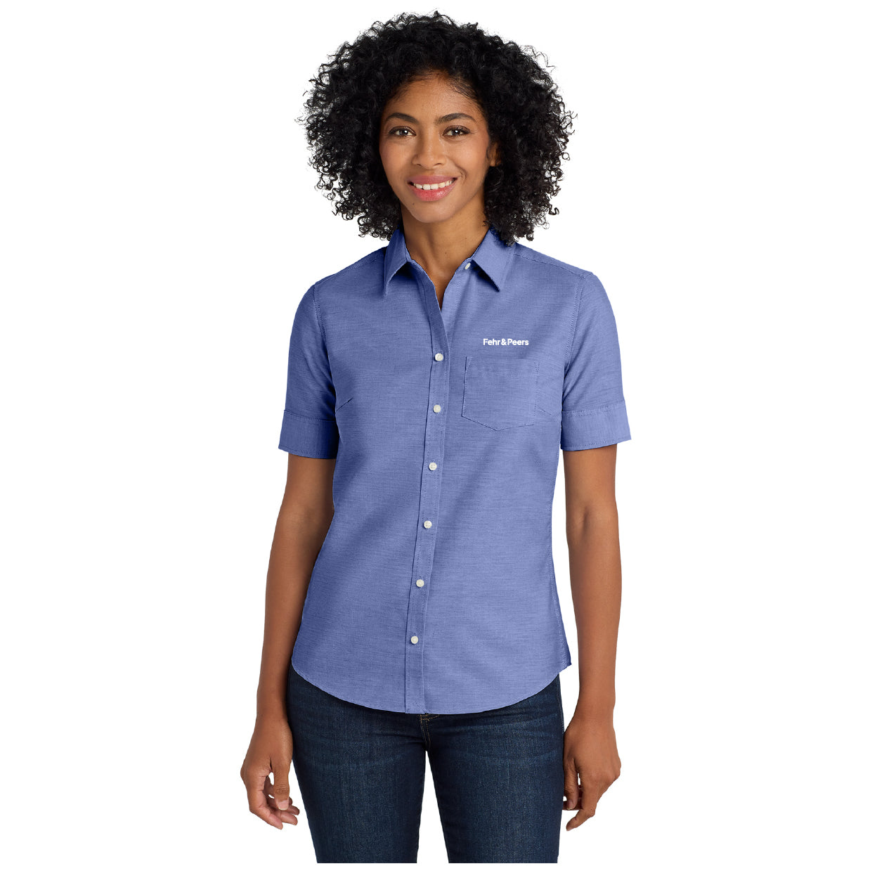 Port Authority® Women's Short Sleeve SuperPro™ Oxford Shirt