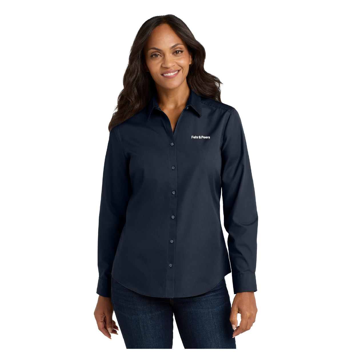 Port Authority® Women's Long Sleeve Carefree Poplin Shirt