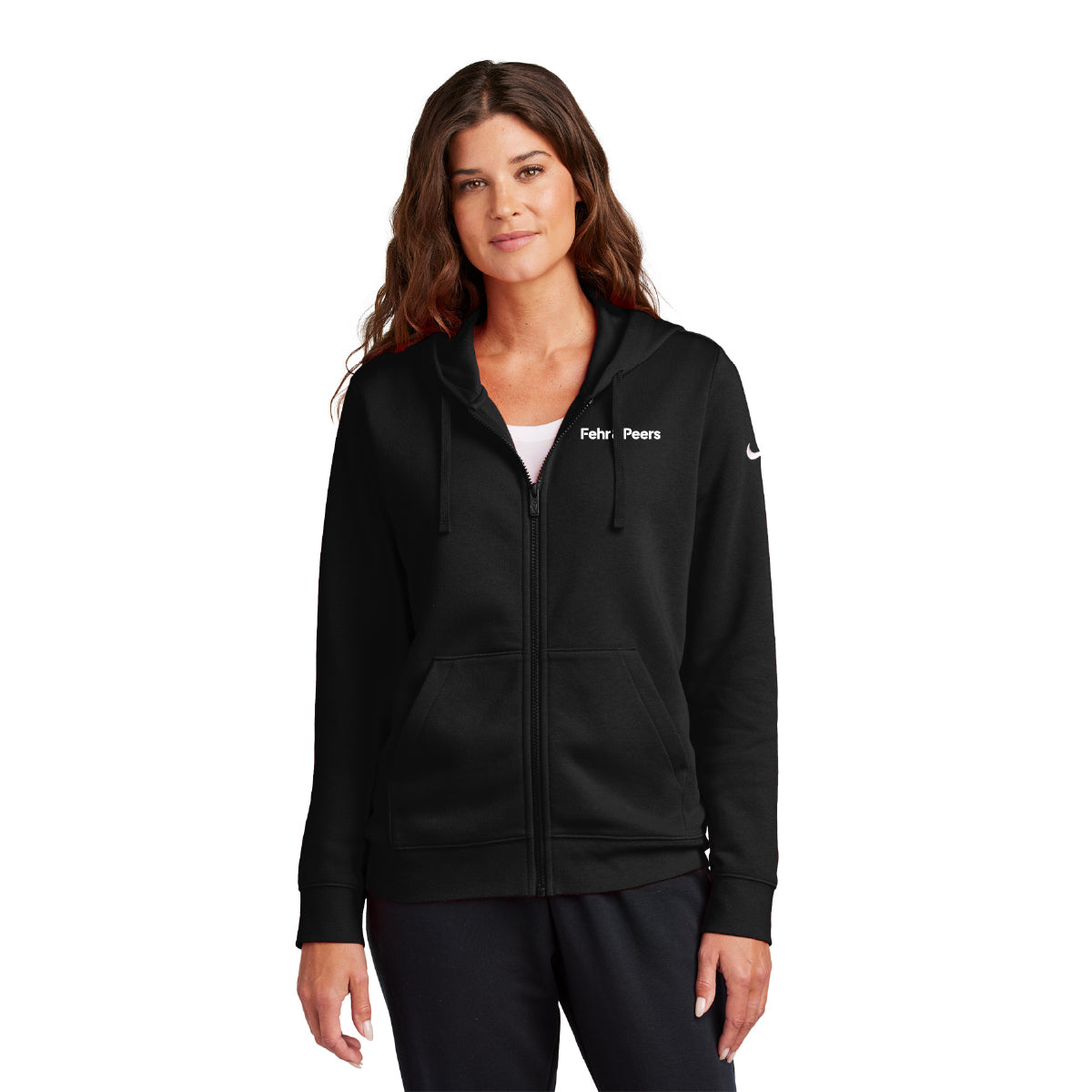Nike Women's Club Fleece Sleeve Swoosh Full-Zip Hoodie